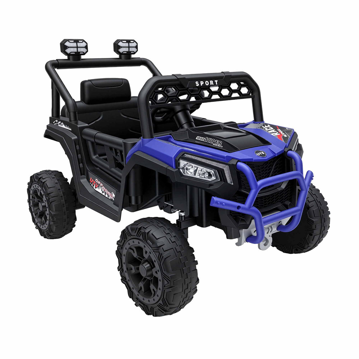 Rigo Ride On Car Kids Jeep 12V Kids Electric Car Remote Control Blue Awezingly