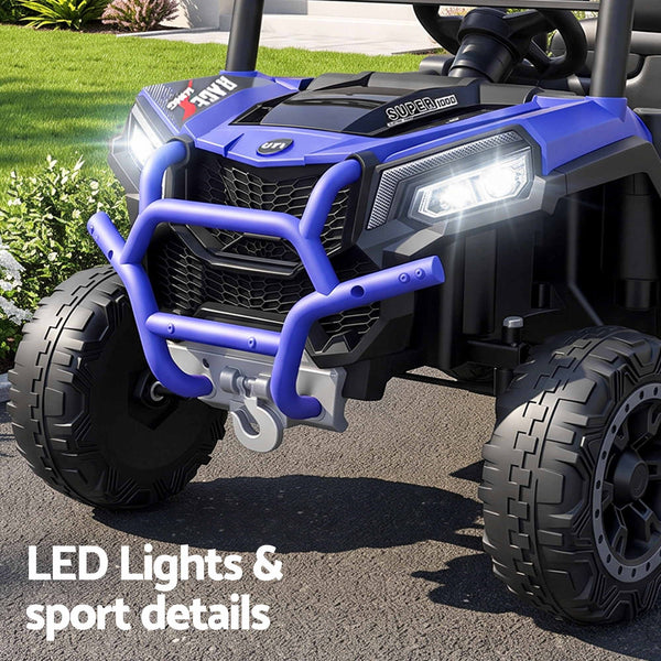 Rigo Ride On Car Kids Jeep 12V Kids Electric Car Remote Control Blue Awezingly