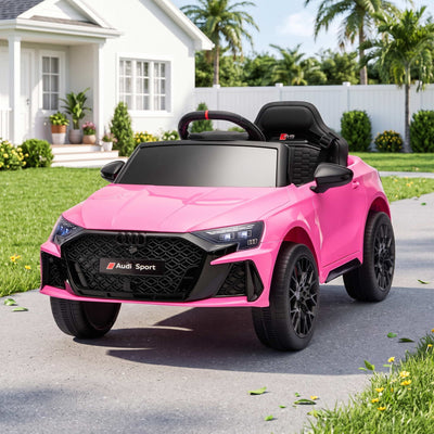 Ride On Car Licensed Audi RS3 Car for Kids 12V Remote Control Pink