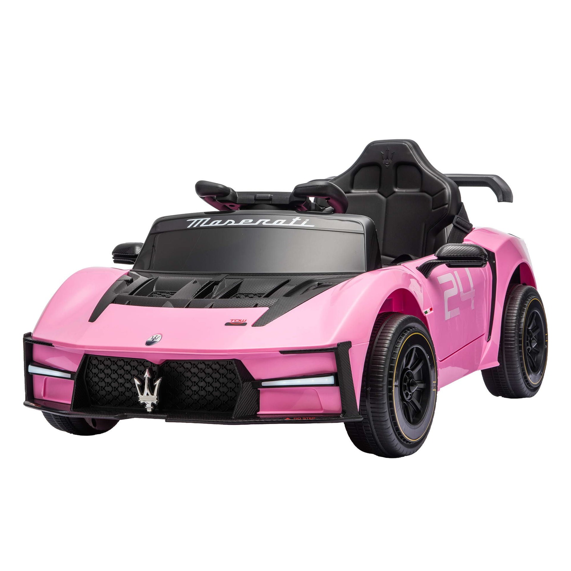 Ride On Car Maserati Licensed MCXtrema Car for Kids 12V Remote Control Pink Awezingly