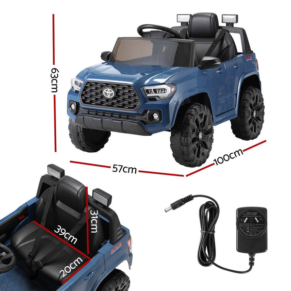 Kids Electric Ride On Car Toyota Tacoma Off Road Jeep Toy Cars Remote 12V Blue Does not apply