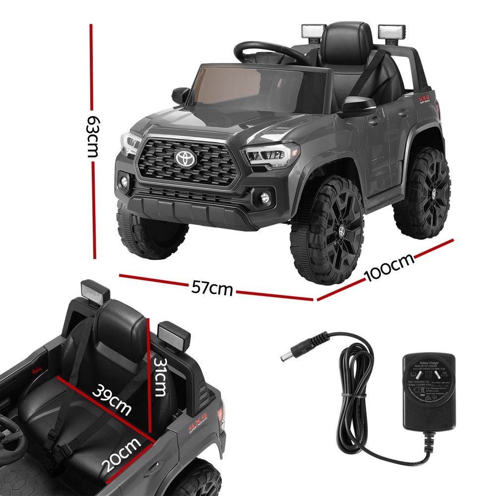 Kids Electric Ride On Car Toyota Tacoma Off Road Jeep Toy Cars Remote 12V Grey Does not apply