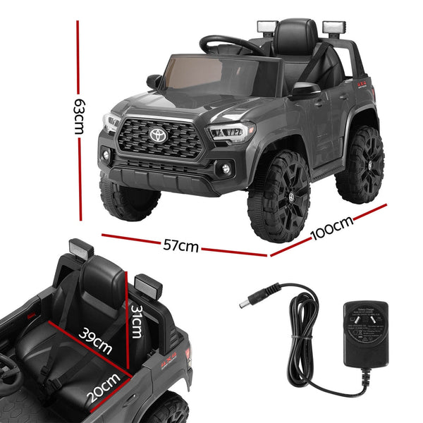 Kids Electric Ride On Car Toyota Tacoma Off Road Jeep Toy Cars Remote 12V Grey Does not apply