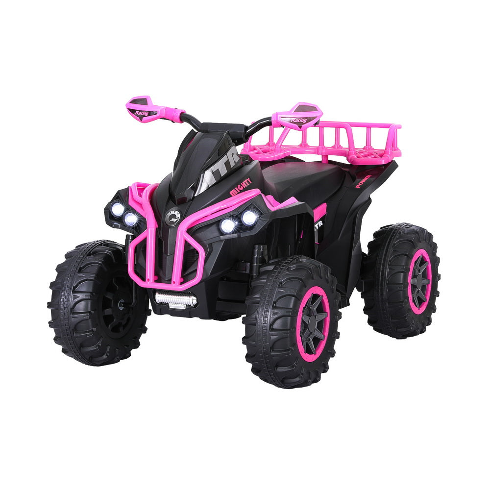 Rigo Kids Ride On Car ATV Quad Motorbike Storage Rack Electric Toys 12V Pink RIGO