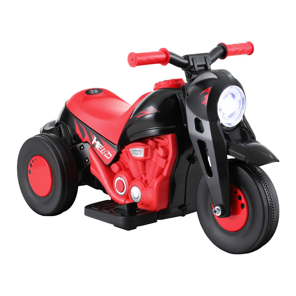 Rigo Kids Ride On Car Motorcycle Motorbike with Bubble Maker Electric Toy 6V Red RIGO