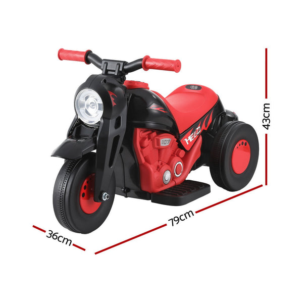 Rigo Kids Ride On Car Motorcycle Motorbike with Bubble Maker Electric Toy 6V Red RIGO