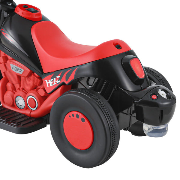 Rigo Kids Ride On Car Motorcycle Motorbike with Bubble Maker Electric Toy 6V Red RIGO