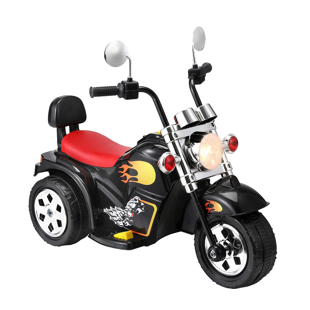 Rigo Kids Ride On Car Motorcycle Motorbike Electric Toys Horn Music 6V Black RIGO