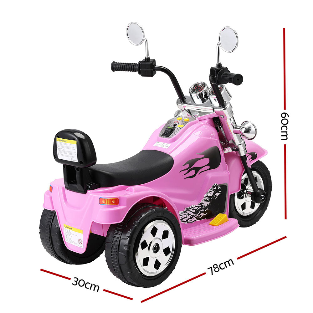 Rigo Kids Ride On Car Motorcycle Motorbike Electric Toys Horn Music 6V Pink RIGO