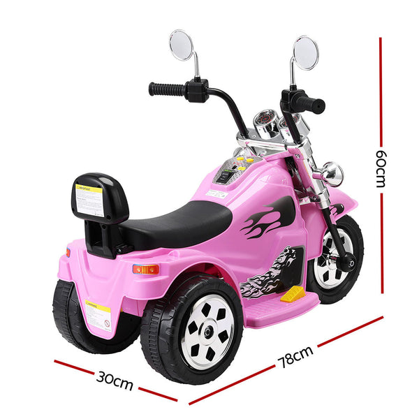 Rigo Kids Ride On Car Motorcycle Motorbike Electric Toys Horn Music 6V Pink RIGO