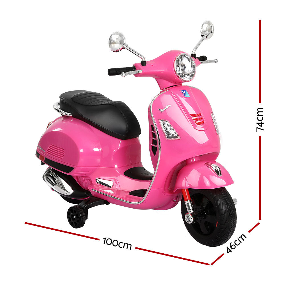Kids Electric Ride On Car Motorcycle Motorbike Vespa Licensed GTS Pink Does Not Apply