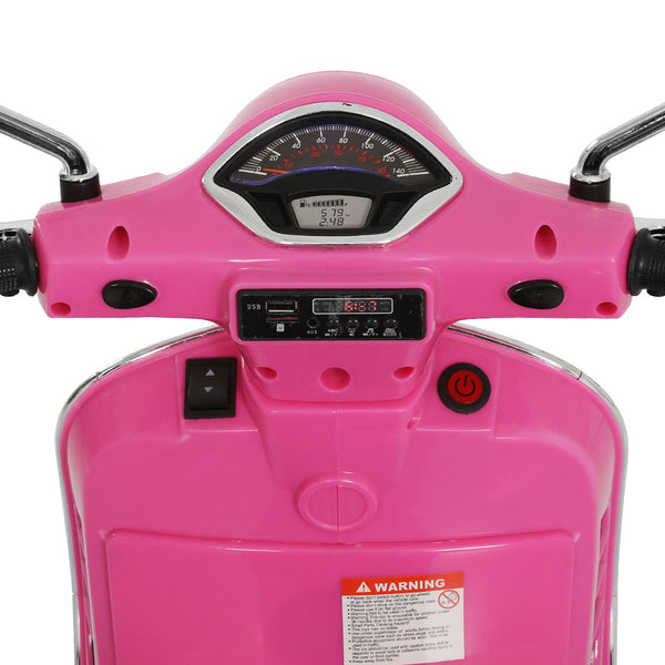 Kids Electric Ride On Car Motorcycle Motorbike Vespa Licensed GTS Pink Does Not Apply