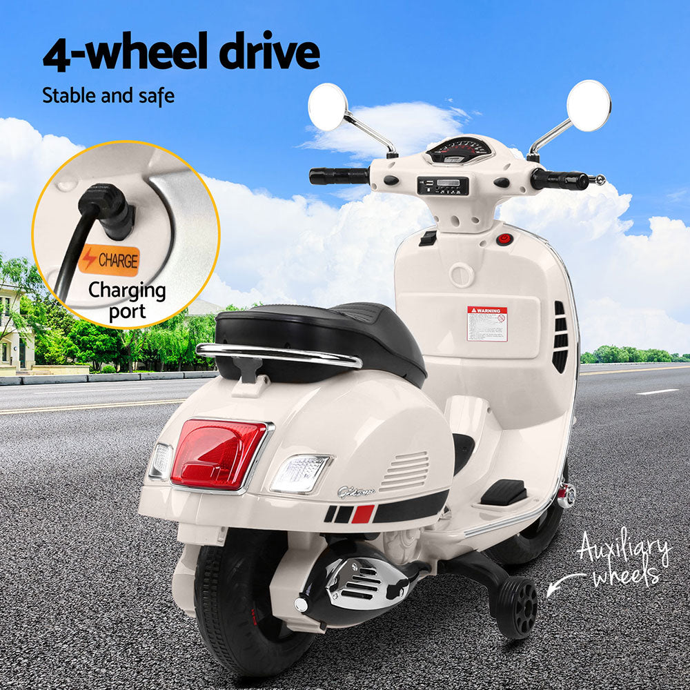 Kids Electric Ride On Car Motorcycle Motorbike Vespa Licensed GTS White Does Not Apply