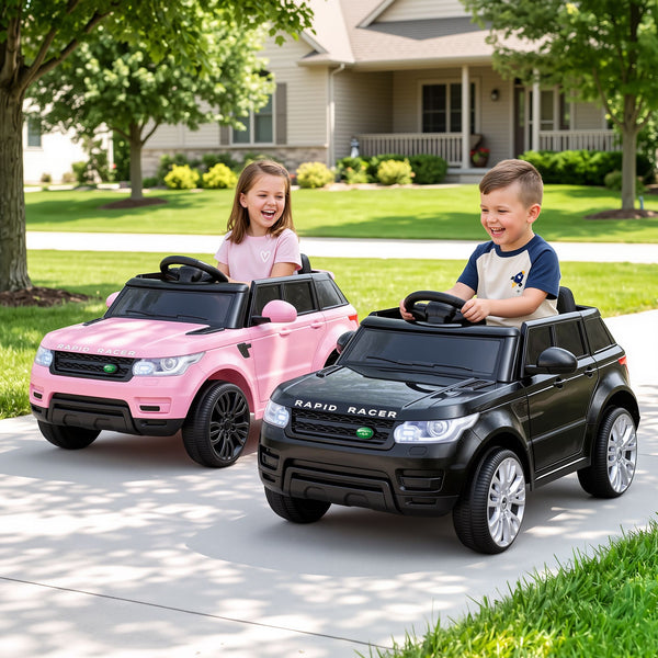 Rigo Kids Electric Ride On Car Black Pink Ride-On Toy with Remote Control Rigo