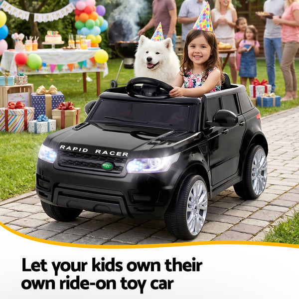 Rigo Kids Electric Ride On Car Black Pink Ride-On Toy with Remote Control Rigo