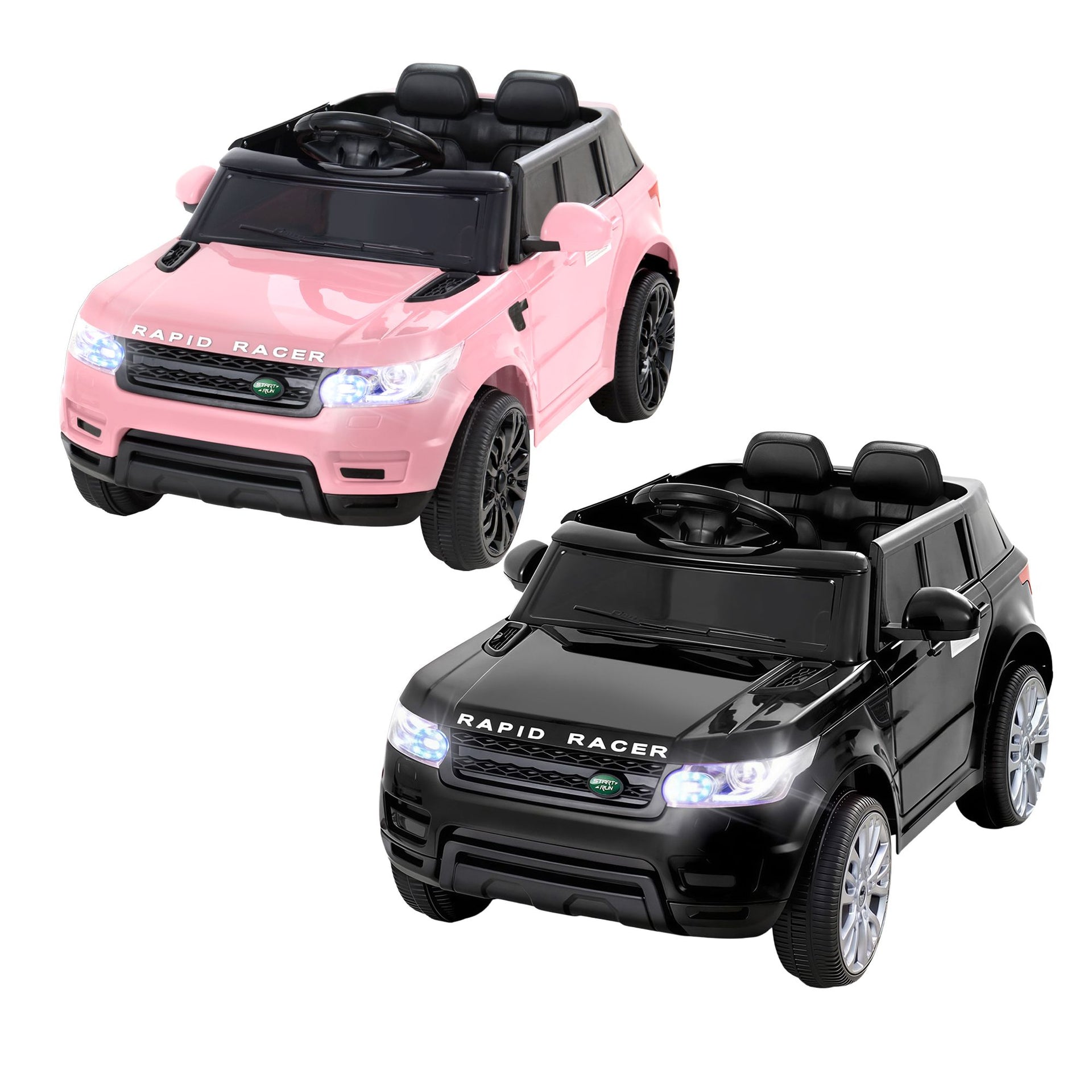 Rigo Kids Electric Ride On Car Black Pink Ride-On Toy with Remote Control Rigo