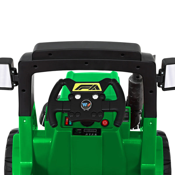 Rigo Kids Ride On Car Street Sweeper Truck w/Rotating Brushes Garbage Cans Green RIGO