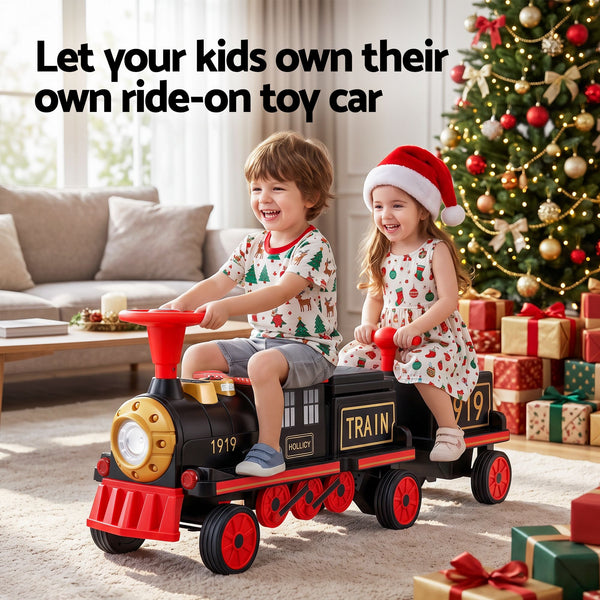 Rigo Kids Ride on Car Train 12V Electric Toy 2 Seater 136cm Awezingly
