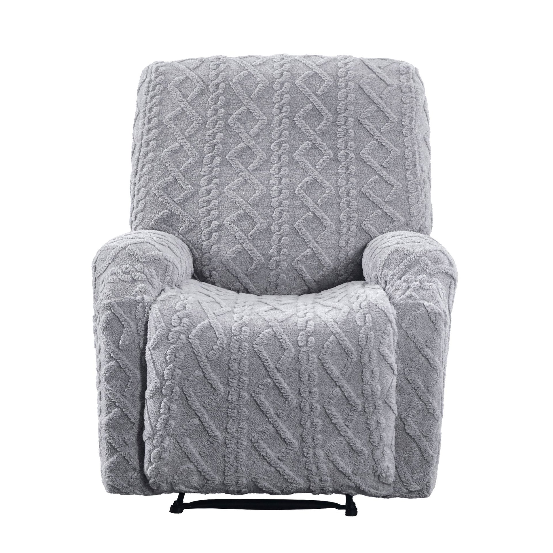 Artiss Recliner Chair Covers with Storage Side Pockets Grey Awezingly