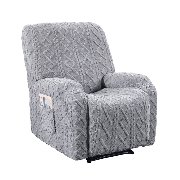 Artiss Recliner Chair Covers with Storage Side Pockets Grey Awezingly
