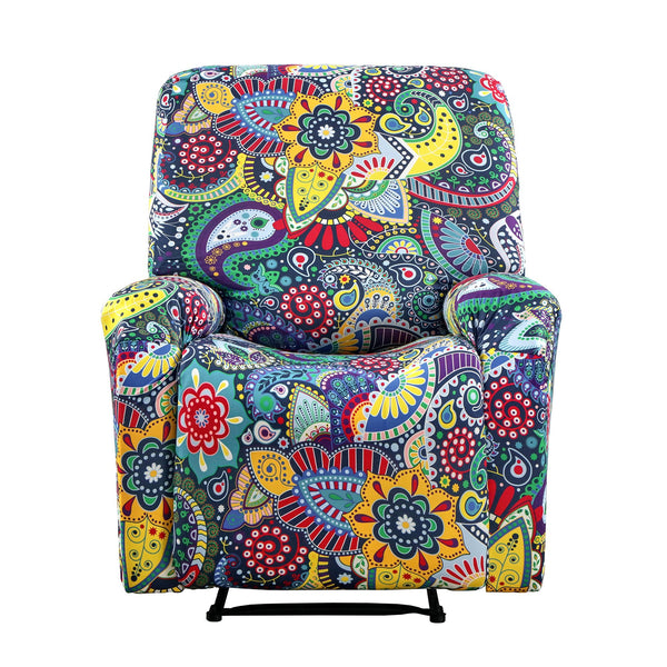 Artiss Stretch Kids Recliner Cover 4-Pieces Recliner Chair Slipcovers Printed Polyester Awezingly