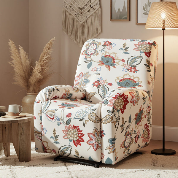 Artiss Stretch Kids Recliner Cover 4-Pieces Recliner Chair Slipcovers Printed Polyester Awezingly