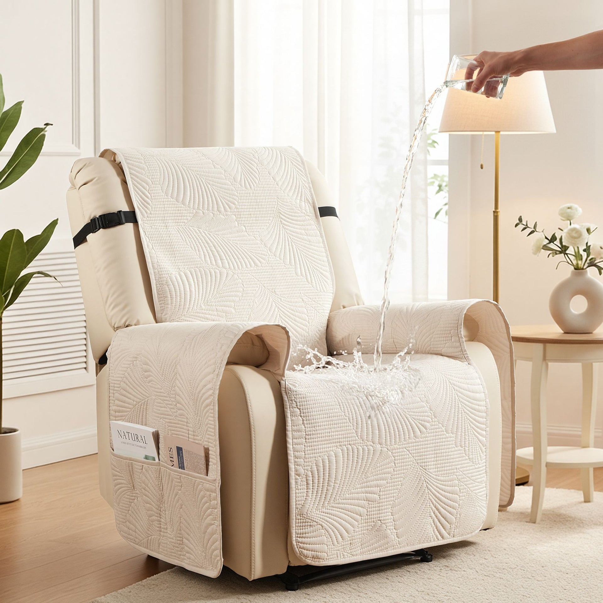 Artiss Quilted Recliner Chair Covers 100% Waterproof Recliner Slipcovers Awezingly