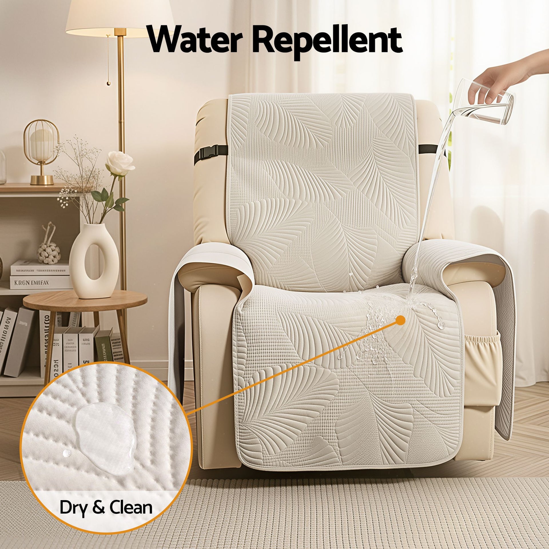 Artiss Quilted Recliner Chair Covers 100% Waterproof Recliner Slipcovers Awezingly