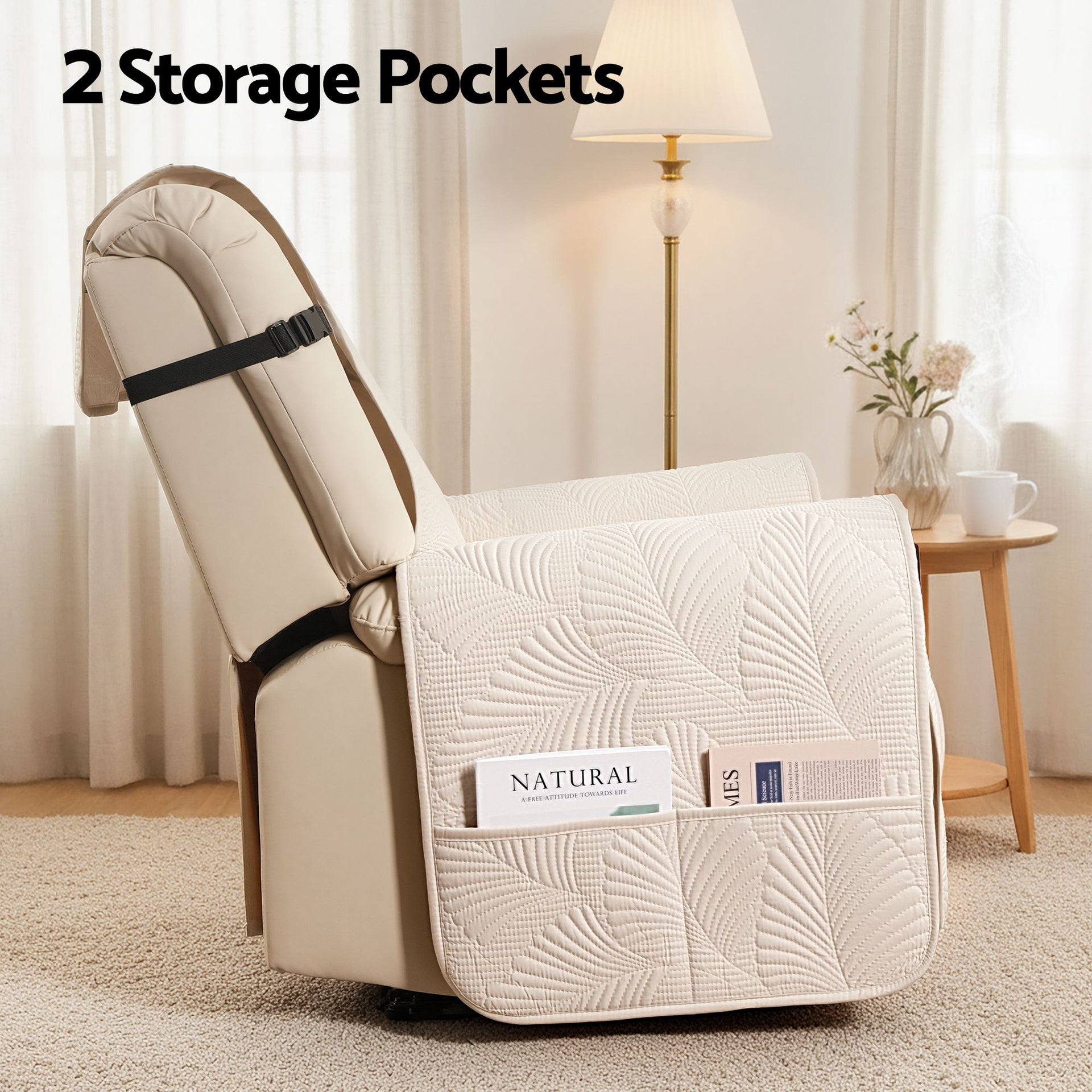 Artiss Quilted Recliner Chair Covers 100% Waterproof Recliner Slipcovers Awezingly