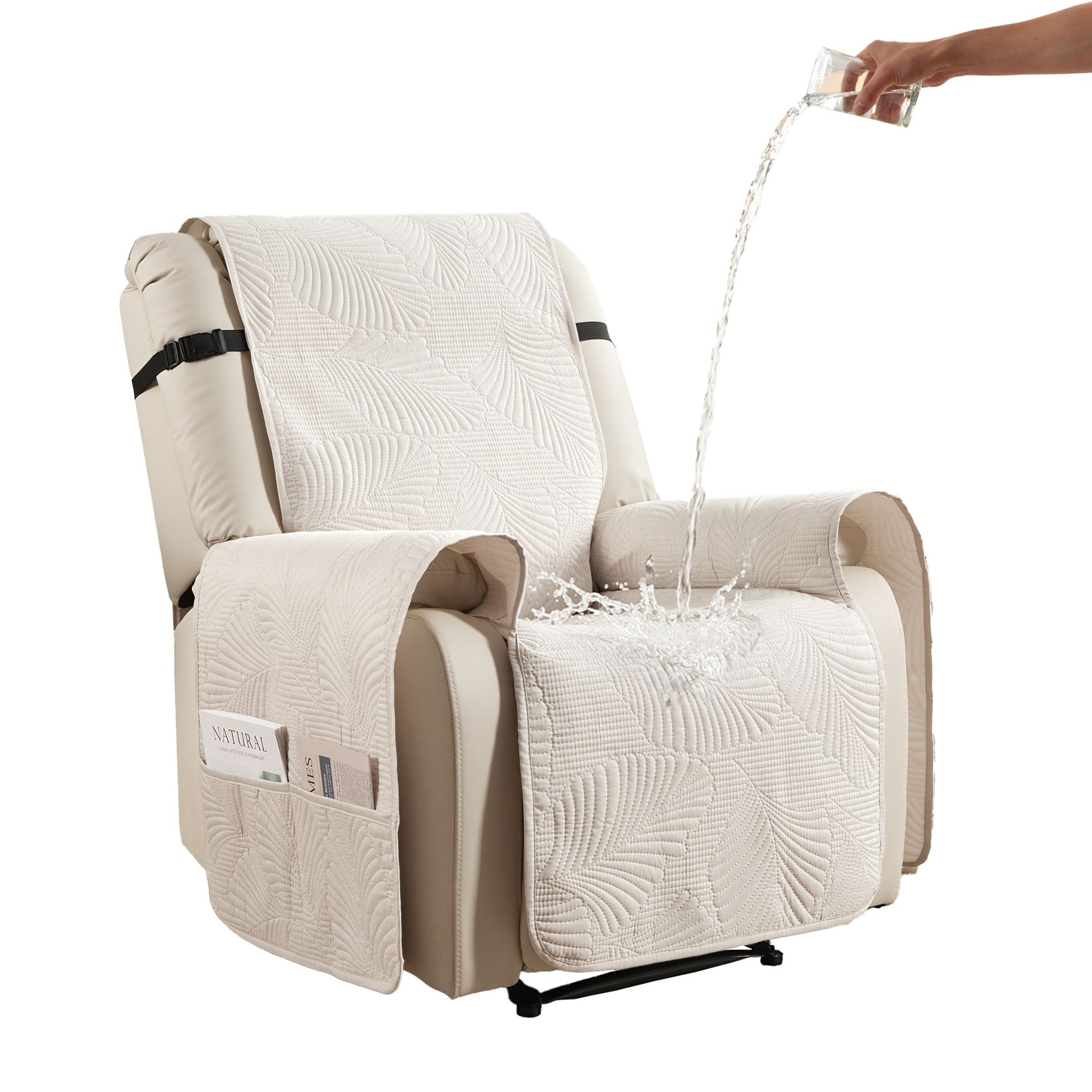 Artiss Quilted Recliner Chair Covers 100% Waterproof Recliner Slipcovers Awezingly