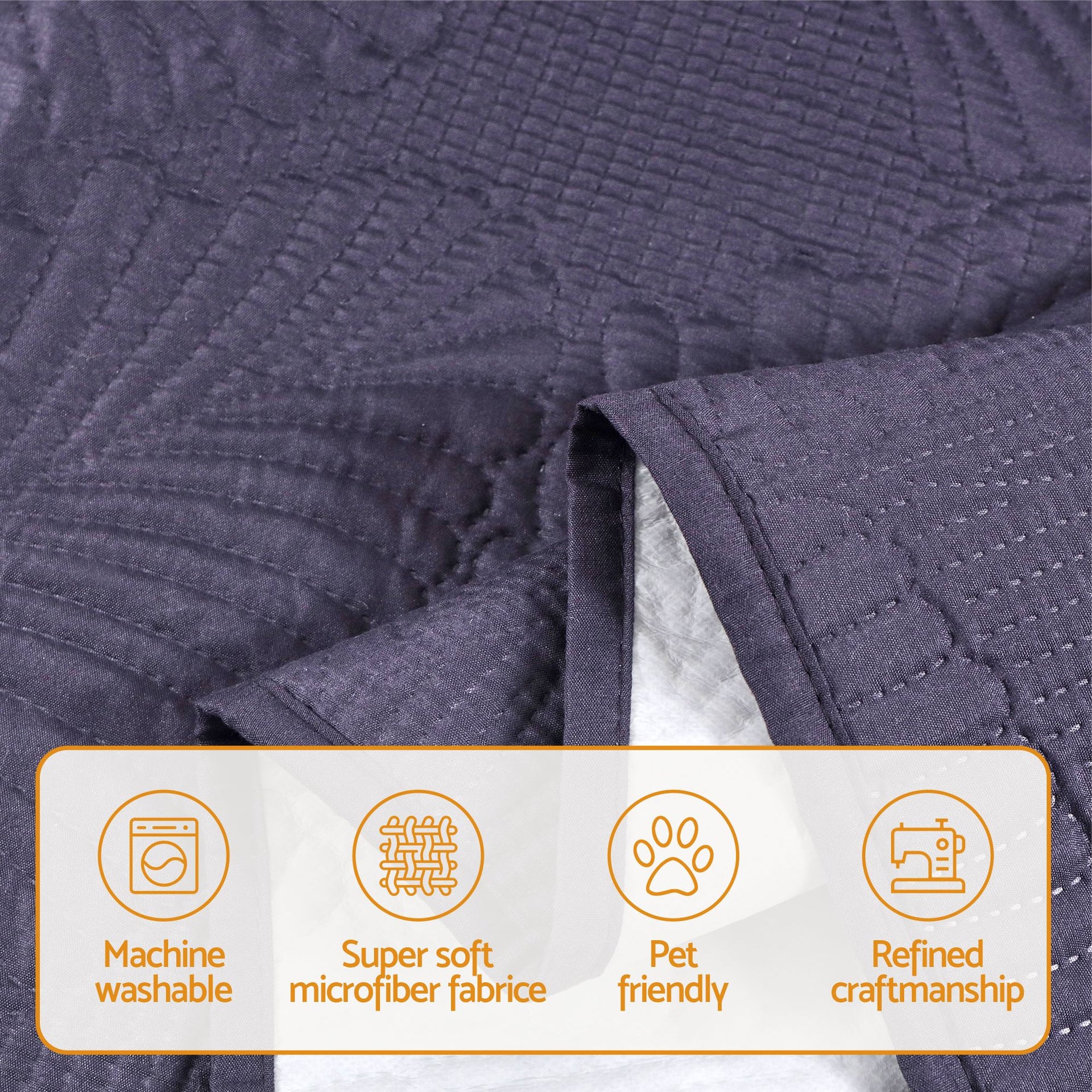 Artiss Quilted Recliner Chair Covers 100% Waterproof Recliner Slipcovers Grey Awezingly