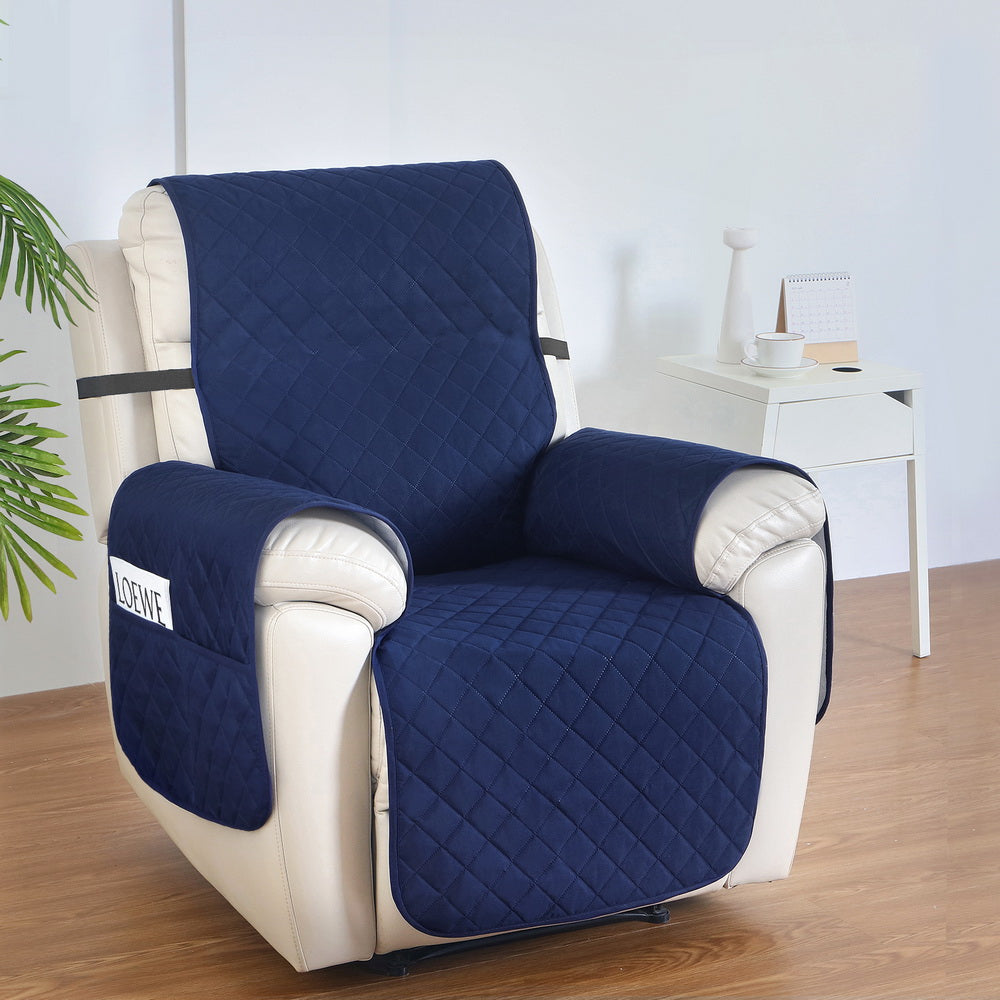 Artiss Recliner Chair Cover 100% Water Resistant Navy Artiss