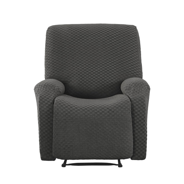 Artiss Recliner Chair Covers with Storage Side Pockets Grey Fabric Awezingly