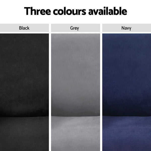 Artiss Recliner Chair Covers 1 Seater Velvet Navy Artiss