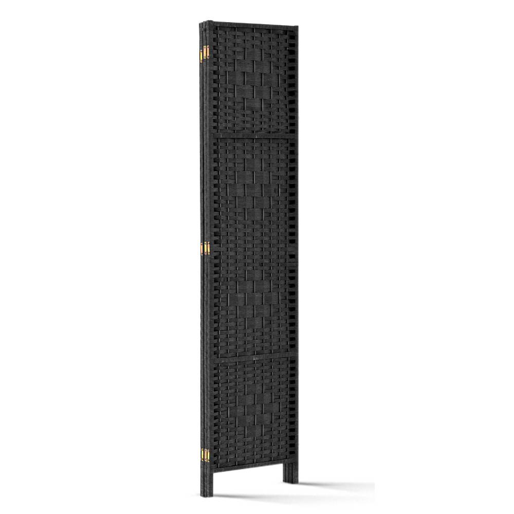 Artiss 3 Panel Room Divider Screen 123x170cm Woven Black Artiss