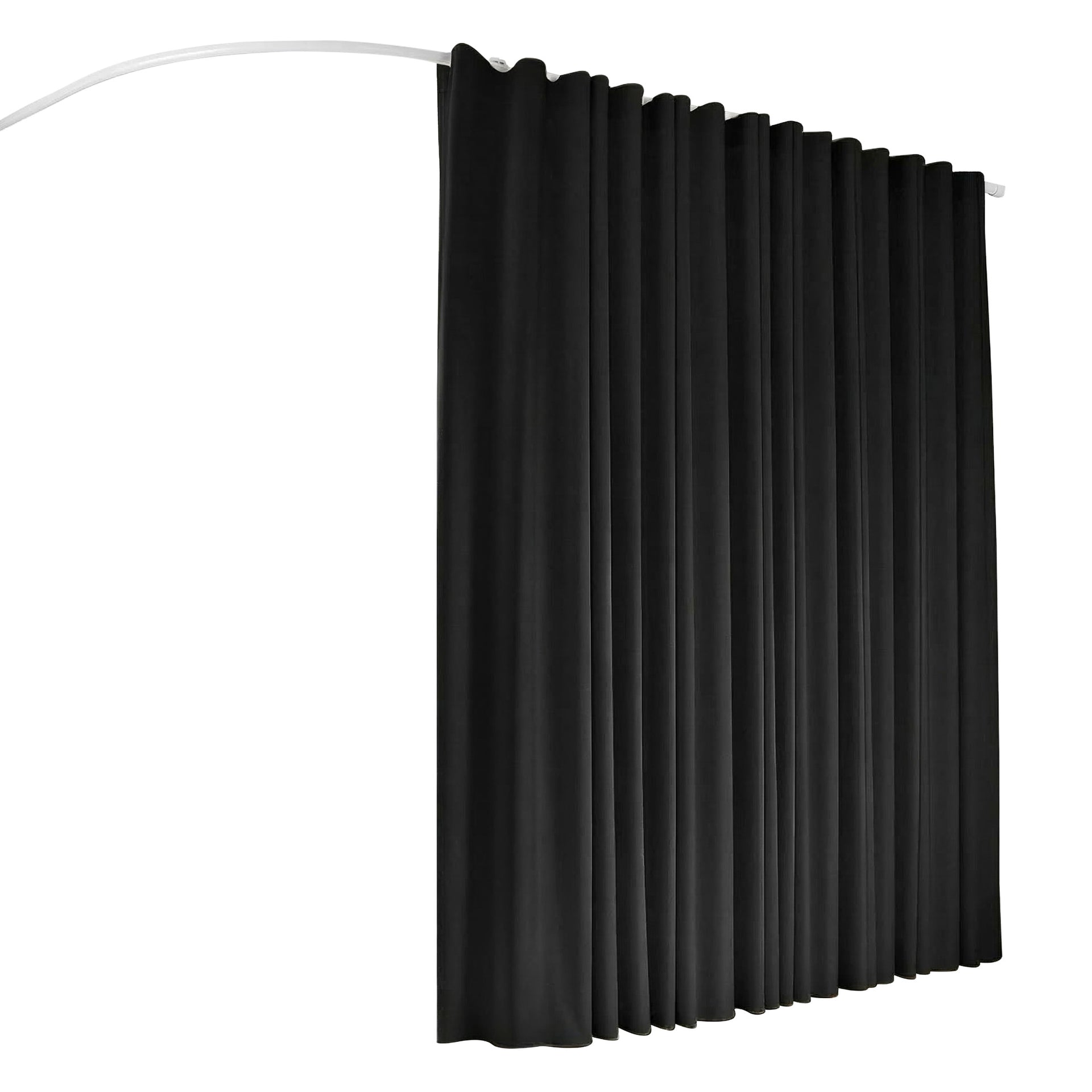 Artiss Room Divider Curtain Ceiling Mounted Track Sets Flexible Black Awezingly