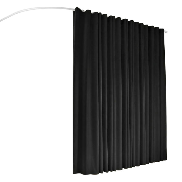 Artiss Room Divider Curtain Ceiling Mounted Track Sets Flexible Black Awezingly