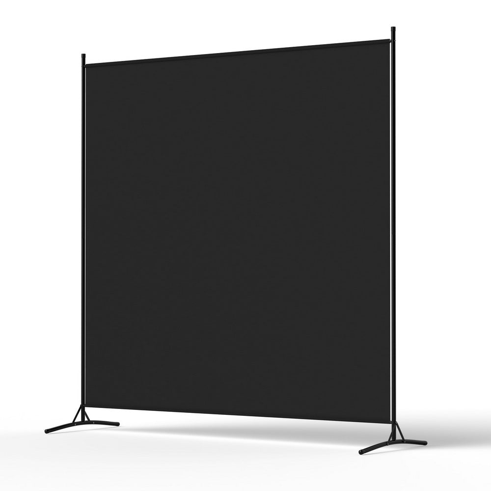 Artiss Room Divider Screen 175x180cm Fabric Black Awezingly