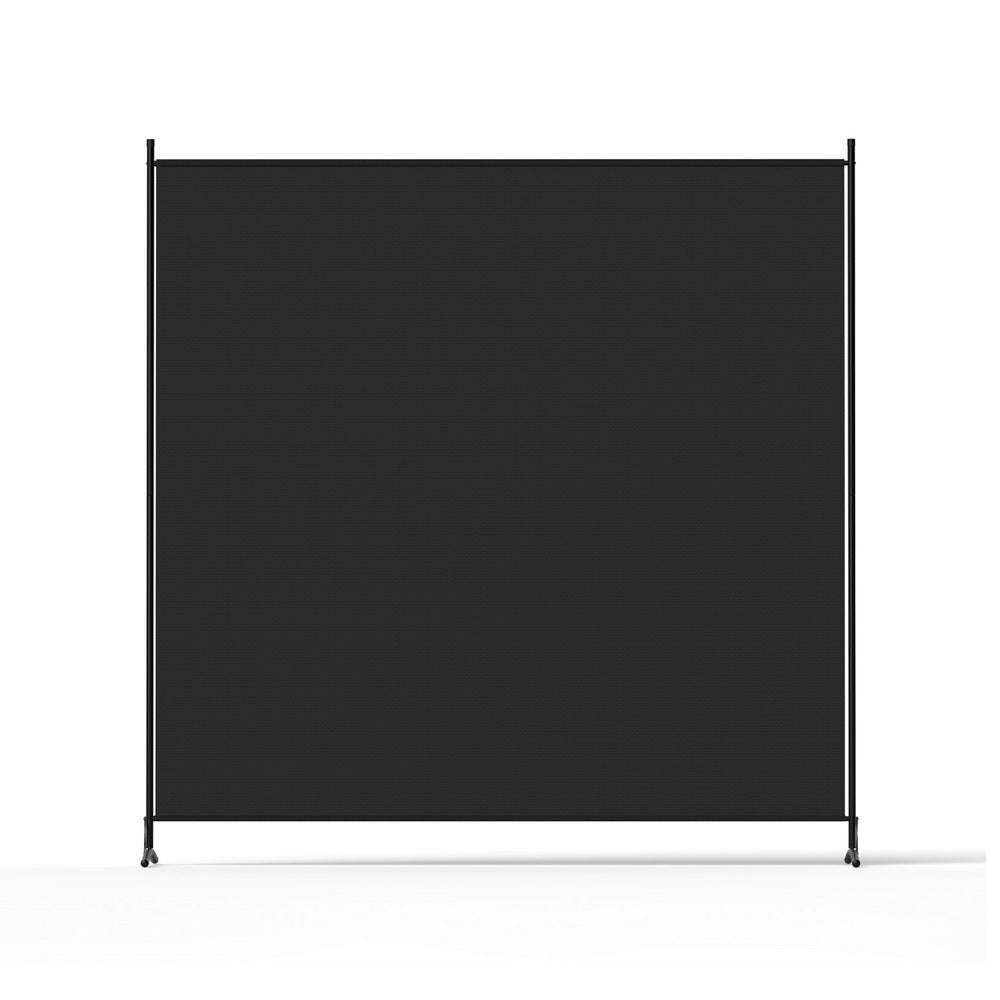 Artiss Room Divider Screen 175x180cm Fabric Black Awezingly