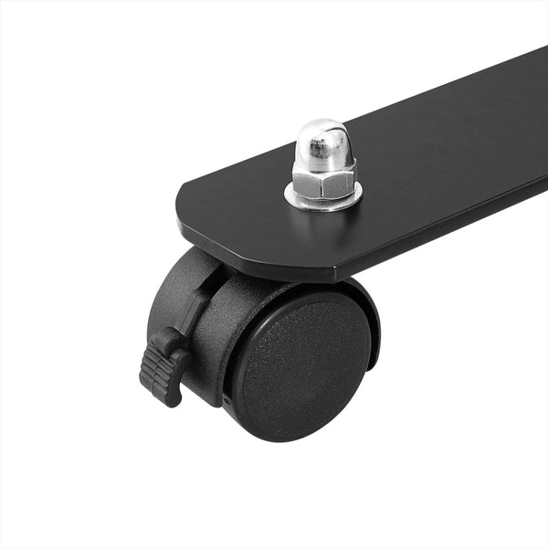 Artiss 4 Panel Room Divider Screen 217cm Wheel Fabric Black Artiss