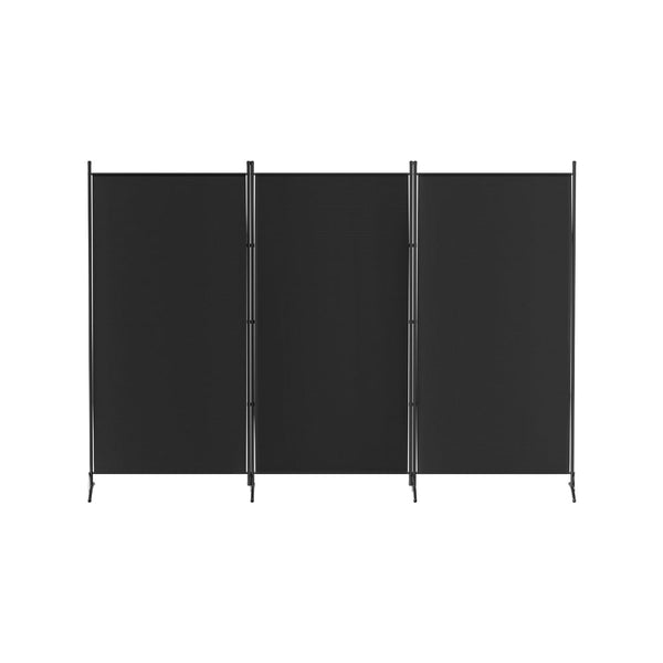 Artiss 3 Panel Room Divider Screen 260x180cm Fabric Black Artiss
