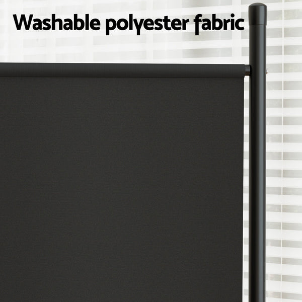 Artiss 3 Panel Room Divider Screen 260x180cm Fabric Black Artiss
