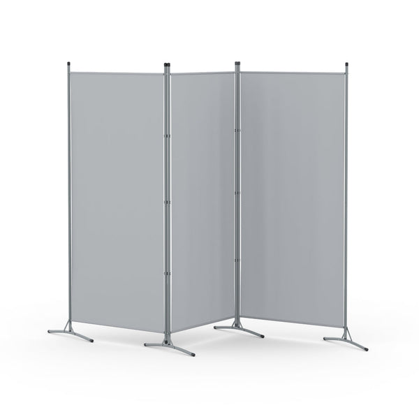 Artiss 3 Panel Room Divider Screen 260x180cm Fabric Grey Awezingly