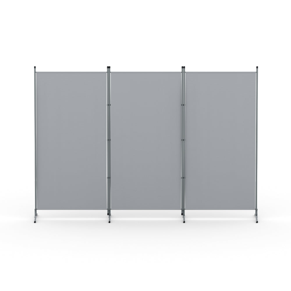 Artiss 3 Panel Room Divider Screen 260x180cm Fabric Grey Awezingly