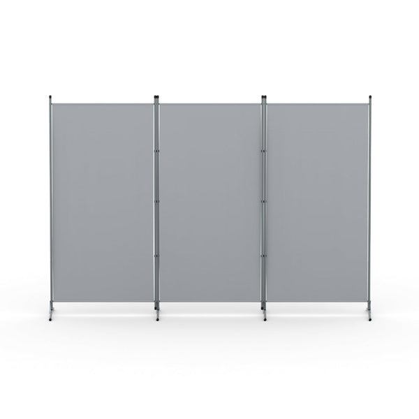 Artiss 3 Panel Room Divider Screen 260x180cm Fabric Grey Awezingly