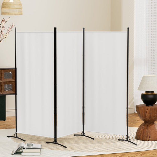 Artiss 3 Panel Room Divider Screen 260x180cm Fabric White Artiss