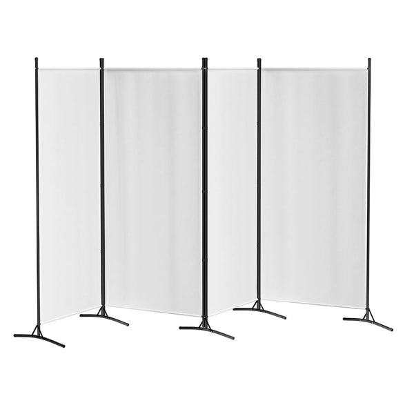 Artiss 4 Panel Room Divider Screen 345x180cm Fabric White Artiss