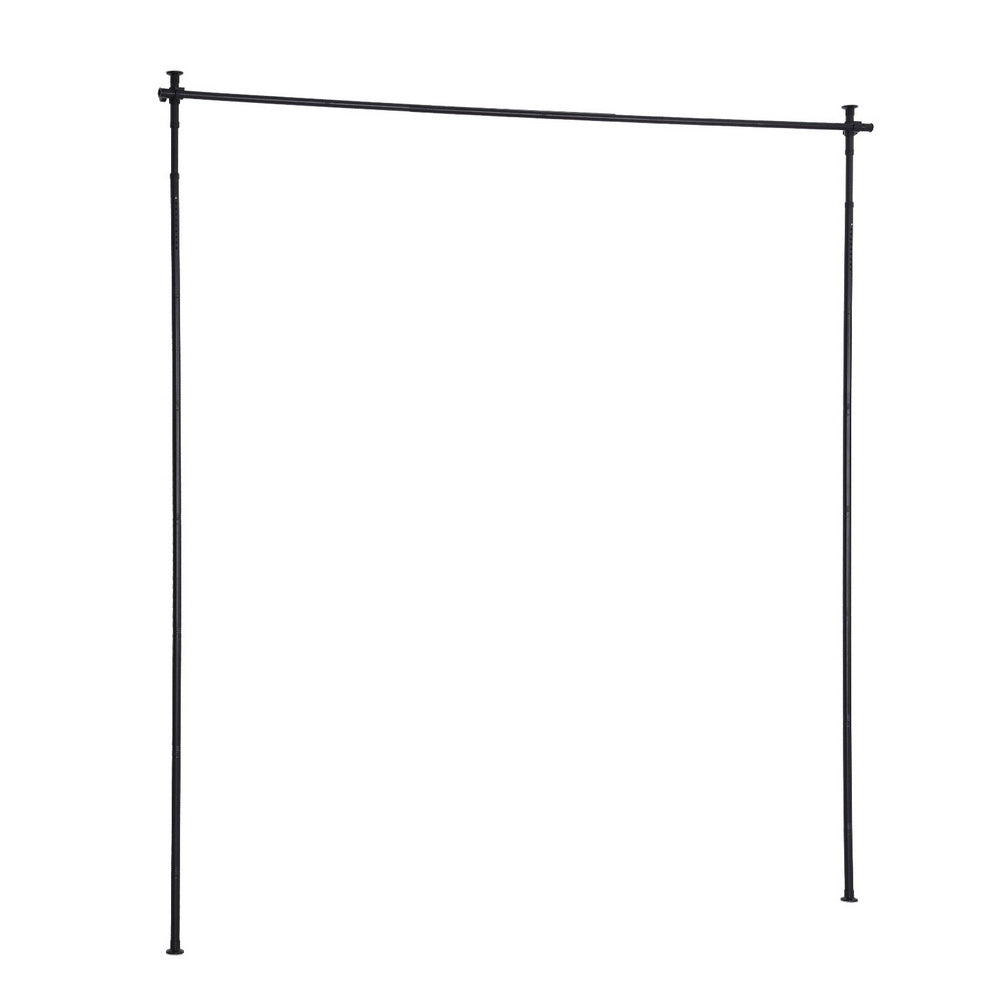 Artiss Room Divider Curtain Rod Extendable Black Awezingly