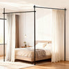 Artiss Room Divider Curtain Rod Extendable Black