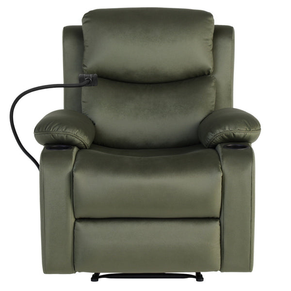 Artiss Recliner Chair Heated Massage Chair with Phone Holder Velvet Awezingly